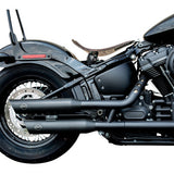 S&S CYCLE 1801-1474 550-0752B Slash-Cut Slip-On Mufflers - 50 State - Black