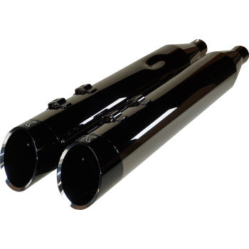 KHROME WERKS 1801-1499 201675 4-1/2" HP-Plus® Slip-On Mufflers - Eclipse® with Edge Tip