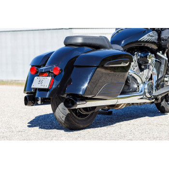 S&S CYCLE 1801-1765 550-1076 4" Broadhead Slip-On Mufflers - Slash Cut - Chrome