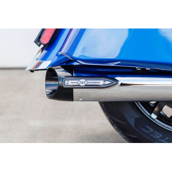 S&S CYCLE 1801-1765 550-1076 4" Broadhead Slip-On Mufflers - Slash Cut - Chrome