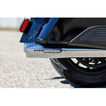 S&S CYCLE 1801-1766 550-1077 4" Broadhead Slip-On Mufflers - Fishtail - Chrome
