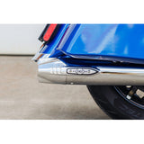 S&S CYCLE 1801-1766 550-1077 4" Broadhead Slip-On Mufflers - Fishtail - Chrome