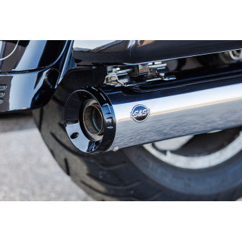 S&S CYCLE 1801-1768 550-1079 4-1/2" GNX Slip-On Mufflers - Chrome