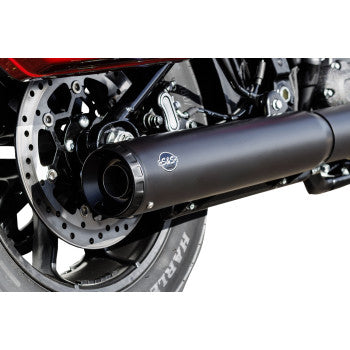 S&S CYCLE 1801-1845 550-1159 Grand National Slip-On Muffler - 50 State - 4" Black - M8 Softail