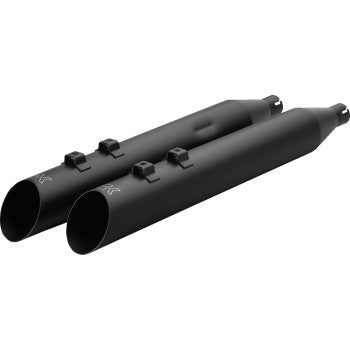 KHROME WERKS 1801-1867 40FSL-1021-BLK HP-Plus® Slip-On Mufflers - Slash Up - 4" - Trike/Twin Cam - Black
