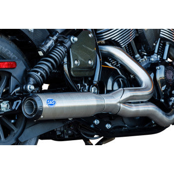 S&S CYCLE 1810-3210 550-1115 2-into-1 Qualifier Exhaust System - Stainless - 49-State - Indian Chief