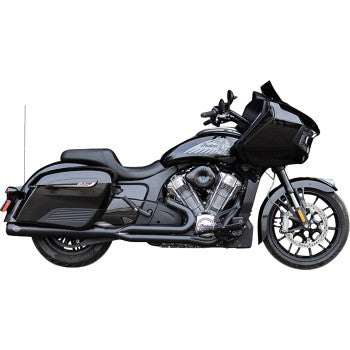 S&S CYCLE 1810-3258 550-11312-into-1 Qualifier Exhaust System 2-into-1 Qualifier Exhaust System - Guardian Black - Race Only - Indian with PowerPlus