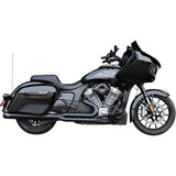 S&S CYCLE 1810-3258 550-11312-into-1 Qualifier Exhaust System 2-into-1 Qualifier Exhaust System - Guardian Black - Race Only - Indian with PowerPlus