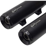 S&S CYCLE 1811-4520 4110-266-R Grand National Slip-On Mufflers - Black - Race Only