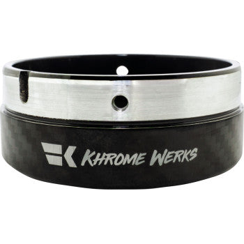 KHROME WERKS 1860-2573 200880P Billet-Tip Exhaust End Cap - Billet Cut Tip - Carbon - 4-1/2"