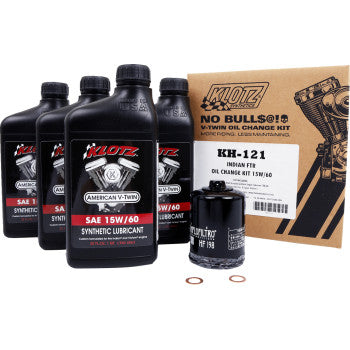 KLOTZ OIL 3601-0874 KH-121 Synthetic Oil Change Kit - Indian FTR - 15W-60