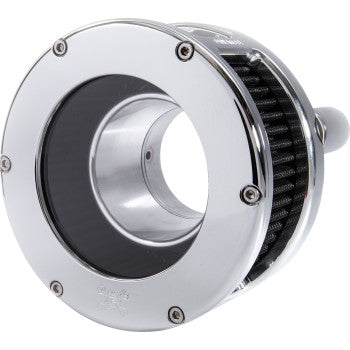FEULING PARTS 1010-3158 5538 BA Series Air Cleaner Kit - Chrome - Black Filter