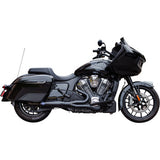 S&S CYCLE 1810-3176 550-1084 2-into-1 Qualifier Exhaust System - Race Only - Black - Stainless Steel