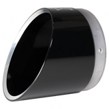 KHROME WERKS 1861-1456 200714P Replacement End Cap - Edge - 4-1/2" - Black