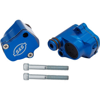 S&S CYCLE 0930-0243 900-1186 Billet Head Breather - Anodized Blue