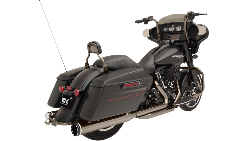 KHROME WERKS 1800-1968 201830 2-into-2 Dominator Exhaust System - Eclipse® - '09-'16 FL - With 4-1/2" Muffler